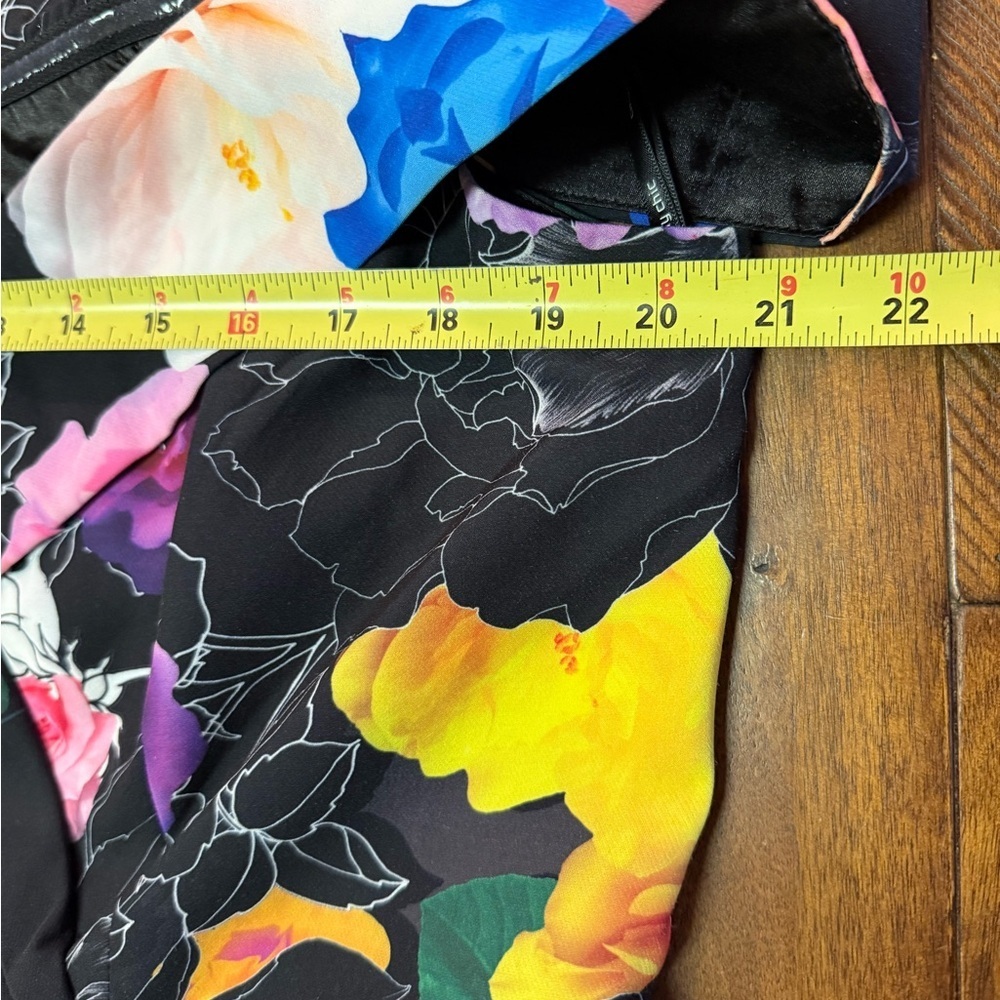 City Chic Black Floral Off-Shoulder with Straps Dress Mini Dress Plus 18 NWT - Picture 12 of 13